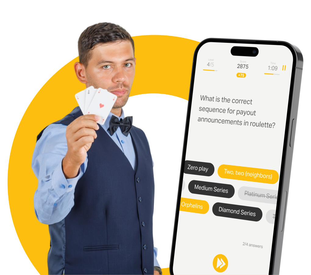 A man with a smartphone in front of the Coach Microlearning logo.