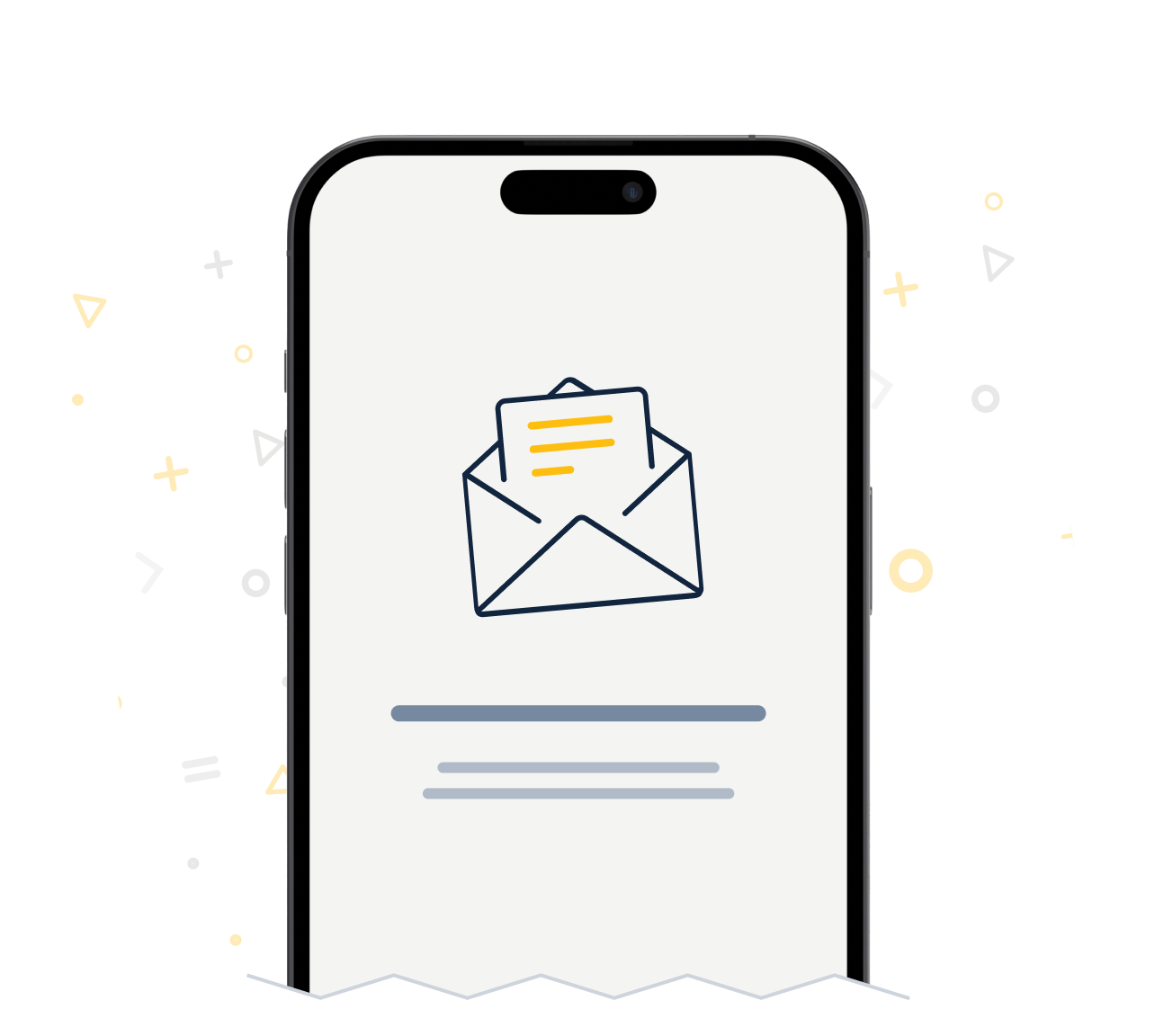 Smartphone screen of an email being sent.